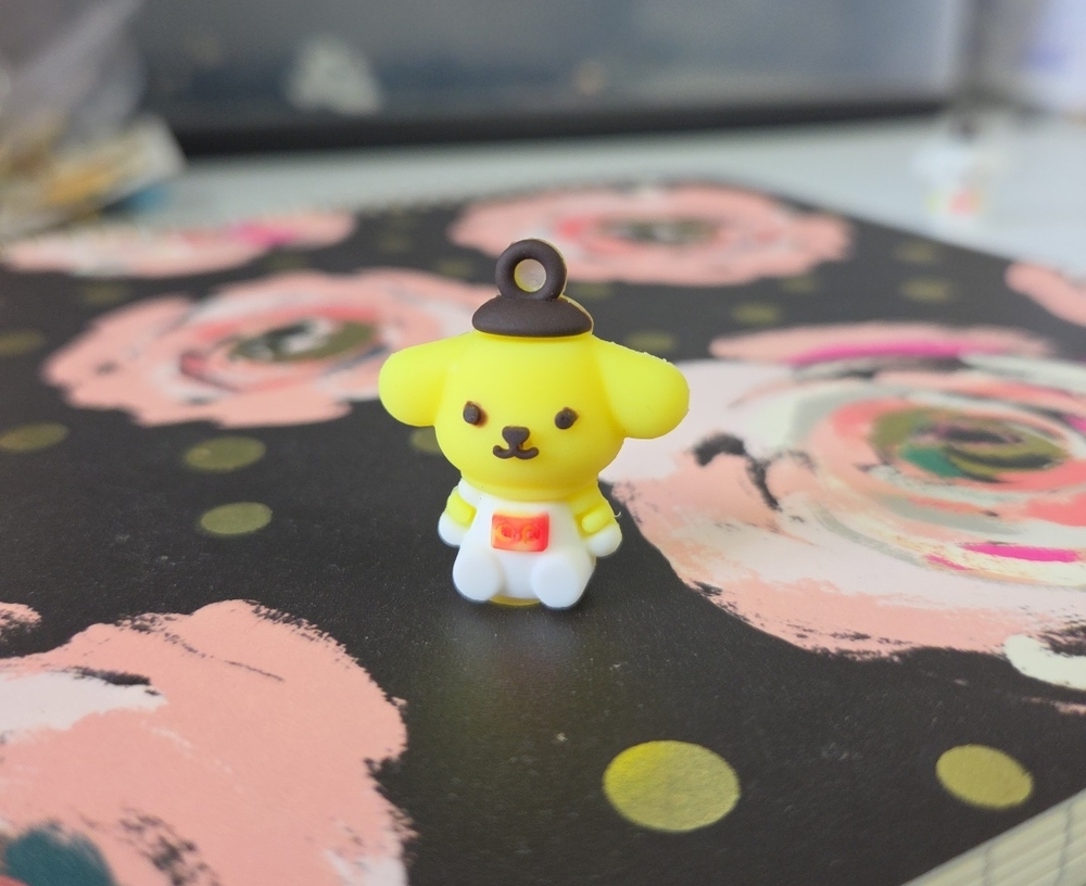 Pompompurin Yellow Dog Charm - Cute Pet Figure